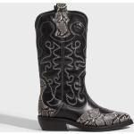 Svarta Cowboy-boots från Pavement i storlek 38 i Läder för Damer 