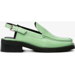 Pastellgröna Sandaletter från Pavement på rea i storlek 36 med Fyrkantig tå med Klackhöjd 3cm till 5cm i Läder för Damer 