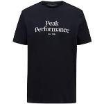 Svarta Tränings t-shirts från Peak Performance i Storlek L för Herrar 