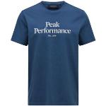 Blåa Tränings t-shirts från Peak Performance i Storlek XL för Herrar 