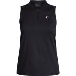 Svarta Ärmlösa Golftröjor från Peak Performance i Storlek S i Polyester för Damer 