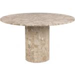 Beige Runda matbord från Skånska Möbelhuset med diameter 130cm i Marmor 