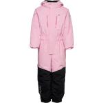 Penguin Snowsuit Kids Sport Coveralls Snow-ski Coveralls & Sets Pink ISBJÖRN Of Sweden
