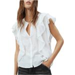Vita Kortärmade Kortärmade blusar med volang från Pepe Jeans för Damer 