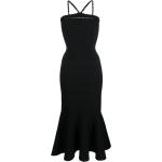 Casual Svarta Ärmlösa Peplum-klänningar från Victoria Beckham i Storlek S med Halterneck-ringning för Damer 