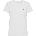 Vita Kortärmade Kortärmade T-shirts från LEVI'S i Storlek XS med V-ringning för Damer 
