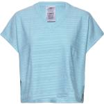 Blåa Kortärmade Tränings t-shirts från Reebok i Storlek S 