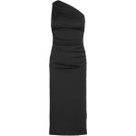 Knälånga Svarta Enaxlade klänningar från Bubbleroom i Storlek XS för Damer 