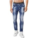 Blåa Slim fit jeans från Philipp Plein i Denim för Herrar 