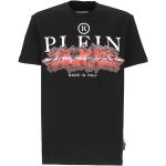 Svarta T-shirts med tryck från Philipp Plein på rea i Storlek L i Bomull för Herrar 