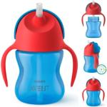 Philips Avent Sippy Cup för småbarn och bebisar, BPA-fri, 200 ml, röd och blå (modell SCF796/01)
