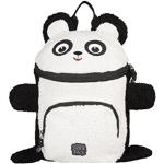Pick & Pack Unisex svart teddy panda form ryggsäck