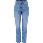 Blåa Straight leg jeans från Pieces på rea i Storlek M i Denim för Damer 