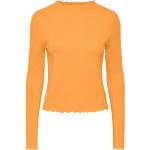 Orange Långärmade skjortor med volang från Pieces på rea i Storlek XS för Damer 