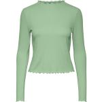 Gröna Långärmade skjortor med volang från Pieces på rea i Storlek XS för Damer 