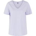 Lila Långärmade T-shirts från Pieces på rea i Storlek XS med V-ringning för Damer 
