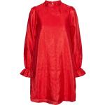 Kortkorta Röda A-linjeformade klänningar med volang från Pieces i Storlek S med Hög ringning för Damer 