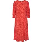 Vadlånga Prickiga Röda Prickiga klänningar från Pieces i Storlek S för Damer 