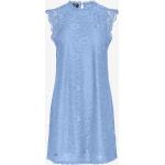 Blåa Spetsklänningar från Pieces i Storlek L i Spets för Damer 
