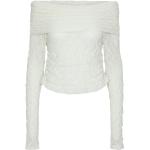 Vita Off shoulder toppar från Pieces i Storlek XL med Off the shoulder-ringning i Polyester för Damer 