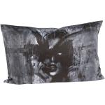 Pillow Case Sammet Looking For You 40X60 Cm Home Textiles Cushions & Blankets Cushion Covers Grey Carolina Gynning