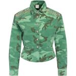 Camouflage-mönstrade Militärgröna Långärmade skjortor från PINKO i Denim för Damer 