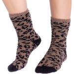 PJ Salvage Strumpor Fun Print Cozy Socks Leopard polyester One Size