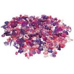 Plastpärlor lila&rosa 1000/fp
