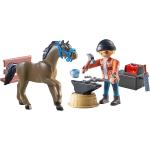 Playmobil Horses Of Waterfall Farrier Ben And Achilles - 71357 Toys Playmobil Toys Playmobil Horses Of Waterfall Multi/patterned PLAYMOBIL