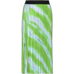 Pleated Skirt In Faded Stripe Print Knälång Kjol Green Coster Copenhagen
