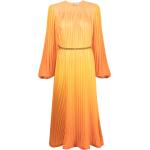 Casual Vadlånga Orange Plisserade klänningar på rea i Storlek S i Syntet för Damer 
