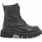 Svarta Ankle-boots med Dragkedja med Klackhöjd 3cm till 5cm i Läder för Damer 