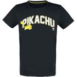 Svarta Kortärmade Pokemon Pikachu Tränings t-shirts i Storlek XXL för Damer 