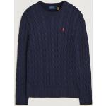 Mörkblåa Kabelstickade tröjor från Ralph Lauren Lauren i Storlek XL i Bomull för Herrar 