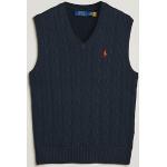 Mörkblåa Kabelstickade tröjor från Ralph Lauren Lauren i Storlek L i Bomull för Herrar 