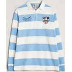 Randiga Blåa Rugbytröjor från Ralph Lauren Lauren i Storlek L i Jerseytyg för Herrar 