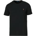 Svarta Kortärmade Kortärmade T-shirts från Ralph Lauren Lauren i Storlek L med Rund ringning i Jerseytyg för Herrar 