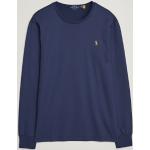 Mörkblåa Långärmade Långärmade T-shirts från Ralph Lauren Lauren på rea i Storlek S med Rund ringning för Herrar 