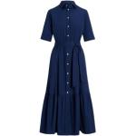 Blåa Skjortklänningar med volang från Ralph Lauren Lauren i Bomull för Damer 