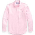Ljusrosa Långärmade Linneskjortor från Ralph Lauren Lauren i Storlek XL med Button down i Linne för Herrar 