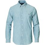 Casual Blåa Chambray skjortor från Ralph Lauren Lauren i Storlek S med Button down i Bomull 