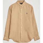 Beige Linneskjortor från Ralph Lauren Lauren i Storlek XL med Button down för Herrar 