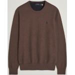 Polo Ralph Lauren Textured Cotton Crew Neck Sweater Spa Brown Heather