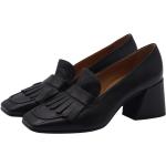 Svarta Loafers från POMME D´OR med Fyrkantig tå i Läder för Damer 