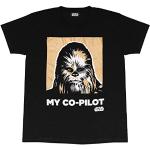 Svarta Star Wars Chewbacca T-shirts med tryck i Storlek S för Herrar 