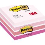 Post-it® Sticky-notislappar, kub, 76 x 76 mm, rosa, 450 blad, 2028-P