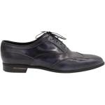 Hållbara Blåa Brogue-skor från Prada i storlek 38,5 i Läder för Damer 