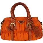 Vintage Hållbara Orange Handväskor i skinn i Läder för Damer 