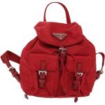 Vintage Hållbara Röda Ryggsäckar från Prada för Damer 