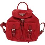 Vintage Hållbara Röda Ryggsäckar från Prada på rea i Syntet för Damer 